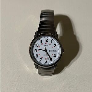 Timex Classic Silver Watch with White Dial